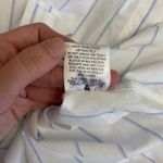 Olive & Oak Olive‎ + Oak Shirt L White Blue Pinstripe Button Down Oversized Blouse Photo 6