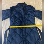 Eddie Bauer  Navy Quilted Goose Down Long Coat Photo 6