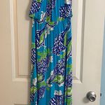 Lilly Pulitzer Blue Conch Shell Maxi Dress Photo 0