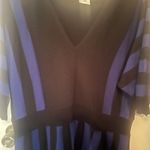 Torrid 3 Women's Blue Striped V neck Dress Short Sleeve Plus Size 3x Photo 1