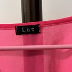 Sheer Hot Pink Flowy Lightweight Top Photo 1