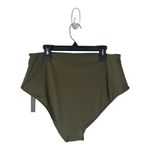 Everlane  Olive Green‎ The High Rise Hipster Bikini Bottom Size L Photo 3