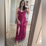 Lulu’s Beautiful Soul Fuchsia Floral Print Twist Photo 1