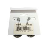 Fine Silver Plated Teardrop Dangle Earrings with Floral Design Photo 1