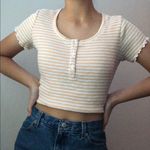 PacSun  me to we orange and white striped shirt Photo 0