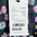 Dorothee Schumacher Floral Confetti Print Structured Volumes Dress Size 3 NWT Black Photo 8