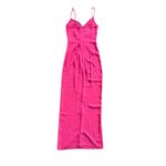 Amanda Uprichard Revolve Ellie Dress Pink Maxi Small Twist Front Slit Formal Photo 7