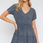 Gilli Washed Baby Doll Mini Dress medium Black Photo 1