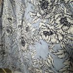 Tommy Hilfiger Light Blue Floral Midi/Maxi Striped Flutter Sleeve Dress Size 16 Photo 4