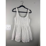 Princess Polly  Lorinda Mini Dress White Cotton Fit Flare Size US 6 Bridal Party Photo 1
