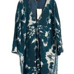ZARA  Xsmall oversized Mini Tie-Dye Dress - Blue Photo 8
