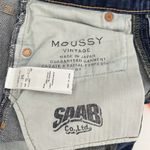 MOUSSY VINTAGE MV Rhode Cropped Flare Hi Rise Jeans in Dark Blue Frayed Size 25 Photo 11