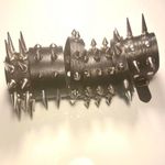 6 PCs Set Gothic PU leather Spike Bracelets “ THE SPIKE GOD “ Pack Black Photo 1