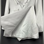 Alice + Olivia  Mayra Satin Tuxedo Skort Romper White 6 Photo 3