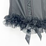 Torrid  Womens Whimsigoth Victorian‎ Mesh Ruffled Bow Corset Top Size 2X Black Photo 1