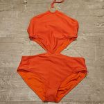 Trina Turk ππ Standard Empire High Neck One Piece Swimsuit ~ Papaya 14 NWOT Photo 6