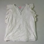 Lilly Pulitzer Astana White Eyelet Ruffle Top Photo 3