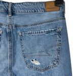 American Eagle  SZ 4 Tomgirl Jeans Button-Fly Distressed Rips Whiskered Mid-Rise Photo 6