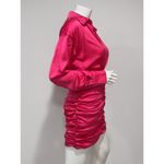 RUNAWAY Women's Hot Pink BELLANCA Long Sleeve Ruched Mini Dress Size M Size M Photo 3