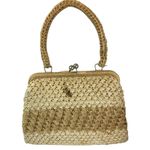 Vintage Italian Forsum Purse Staw Weave Lined Handbag u Made in Japan Brown Photo 1