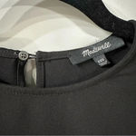 Madewell  Blouse Bell Sleeve Black Dressy Work Top Office Shirt Women’s Size XXS Photo 4