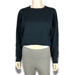 CIRCUS NY Blouson Sleeve Terry Black Sweatshirt NWT MEDIUM Photo 9