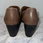 Natural Soul  By Naturalizer Carlo Brown Taupe Dress Low Ankle Bootie Brown Heels Photo 3