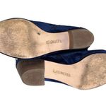 Restricted blue Velvet Ankle Booties lace up bow back 8 casual fall winter Photo 8