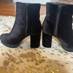 Black Velvet Platform Booties Size 8 Photo 2