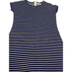 Sail To Sable Scoop Neck Navy & Line Stripe Luxe Stretchy T-Shirt Dress Size XL Photo 9