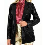 Bishop and Young Sequin Steal the Night Blazer Black Size M Photo 2
