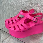 Berness‎ Brianna Fisherman Flatform Sandals Hot Pink Size 7 Y2K Chunky Platform Photo 7
