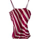 Vintage Jacobson's Swimsuit One Piece Striped Magenta White Antron Lycra Size 14 Red Photo 6