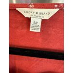 Lucky Brand Floral Long Sleeve Top Size Small Long Sleeve Knit Boho Red Orange Photo 2