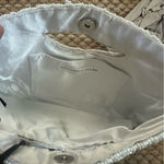 Sincerely Jules Blue & White Birds & Leaves Mosaic Beaded Clutch Bag Purse Photo 4