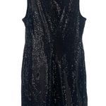 TASH + SOPHIE Dress Size Medium NWT Black Sequin Holiday New Years Sleeveless Photo 5