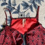 Hello Miss Red and Black Zippered Ruffle Dress Photo 3