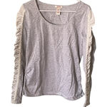 Sundance  Bellini Top Ruched Velvet Long Sleeve Womens Medium Photo 0