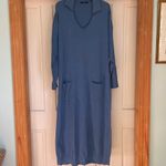 Joan Vass  for New Orleans Knitwear Blue V-Neck Dress. Size 2X Photo 2