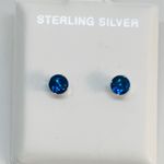 Sterling Silver 925  women girl birthstone stud earrings  ❤️ 5mm Birthstone ❤️ aretes de mujer 5mm zirconia  ta Photo 0