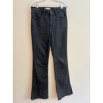 Madewell  Skinny Flare Jeans in Bell haven Black Wash: Slit-Hem Edition Size: 28 Photo 2
