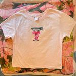 love theory coquette pink martini glass y2k short sleeve t shirt Photo 3