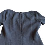 Club Monaco Navy Blue Sheath Dress Textured Fabric Short Bow Sleeves Size 4 Photo 6