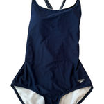Speedo  Womens‎ Swimsuit One Piece Cross Back Training Athletic Peacoat S Photo 0