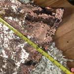 Sequined 💎 fit and flare skirt in rose gold Size M Photo 3