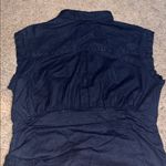 Anthropologie By  Cap Sleeve V-Neck Button Front Ruched Slim Midi Dress Black 1X Photo 7