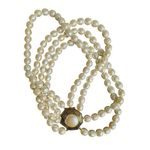 Yves Saint Laurent Vintage Four Strand Baroque Pearl Necklace w/Box & COA Gold Photo 10