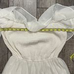 Hollister Off Shoulder Ruffled Flowy White Mini Dress Size Medium Photo 12