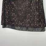 Diane Von Furstenberg DVF  Black Lace Leather Trim Barneys NY Mini Skirt Size 2 Photo 8