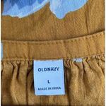 Old Navy Women's Peasant Floral Yellow Shirt Sz Large Summer Vacation Casual Photo 6